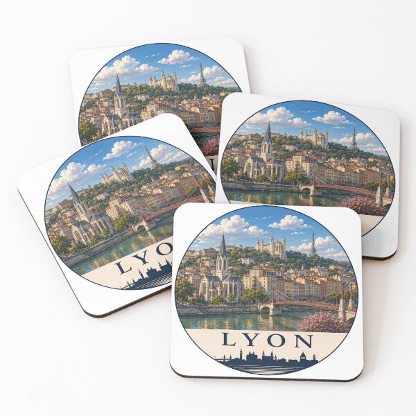 Item preview, Lyon Landmark Skyline Travel Sticker designed and sold by Beyond Destinations.