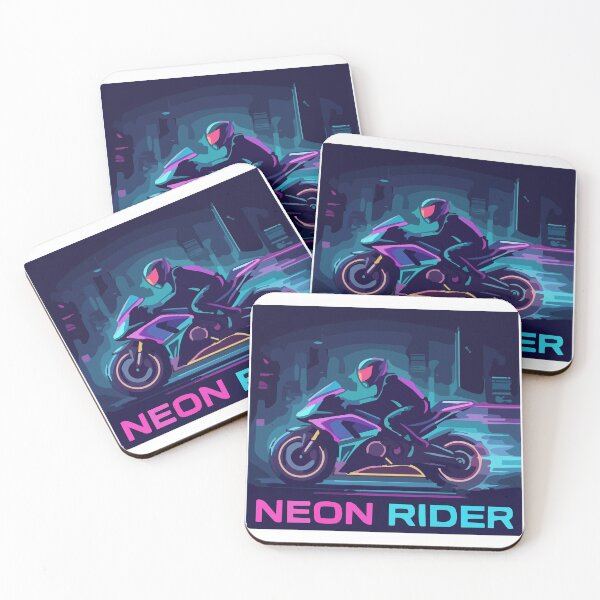 Item preview, Neon Rider - Cyberpunk Synthwave Motorcycle designed and sold by All Year Summer Co..