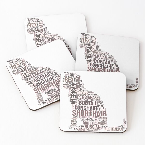 Item preview, Proud Cat Breeds Typography Silhouette Design designed and sold by AyfuDesigns.