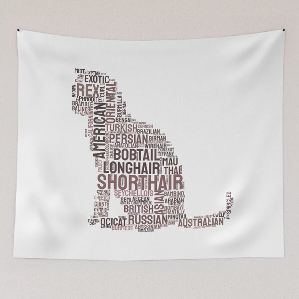 Item preview, Proud Cat Breeds Typography Silhouette Design designed and sold by AyfuDesigns.