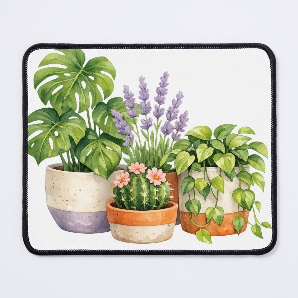 Item preview, Potted Houseplants Watercolor Plants Collection designed and sold by LaylaArtStudio.