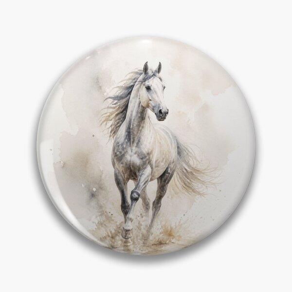 Item preview, Elegant Galloping Horses - Gray horse 2 designed and sold by Lucia Amaris Art.