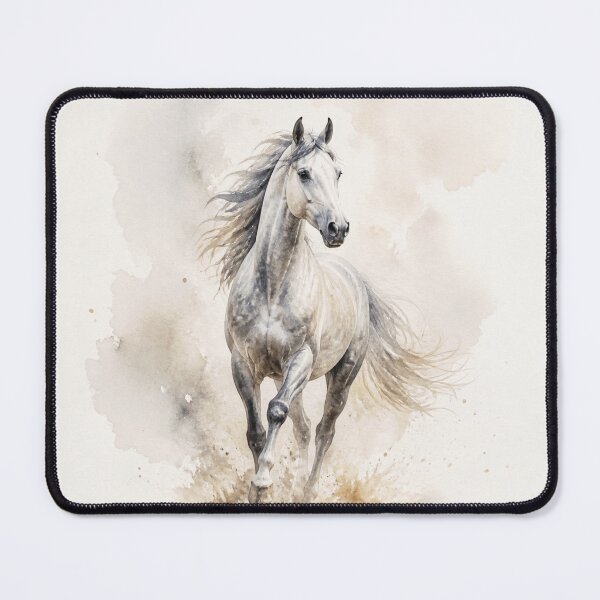 Item preview, Elegant Galloping Horses - Gray horse 2 designed and sold by Lucia Amaris Art.