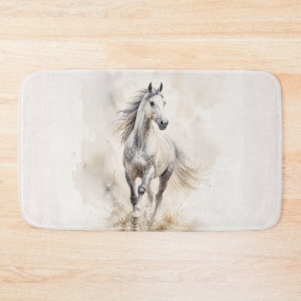 Item preview, Elegant Galloping Horses - Gray horse 2 designed and sold by Lucia Amaris Art.