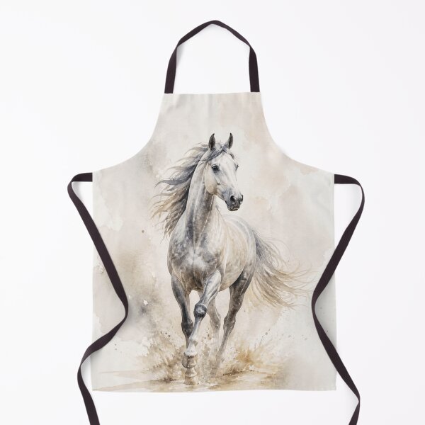 Item preview, Elegant Galloping Horses - Gray horse 2 designed and sold by Lucia Amaris Art.