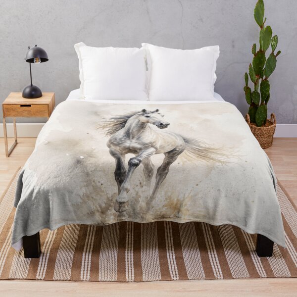 Item preview, Elegant Galloping Horses - Gray horse 2 designed and sold by Lucia Amaris Art.