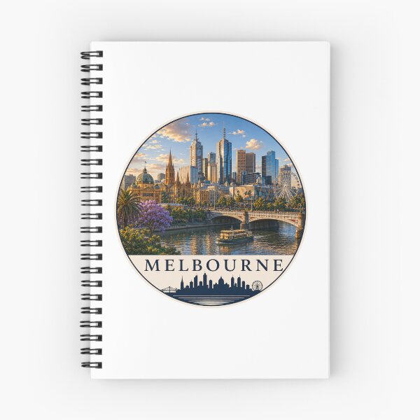 Item preview, Melbourne Landmark Skyline Travel Sticker designed and sold by Beyond Destinations.