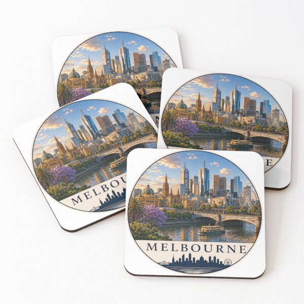 Item preview, Melbourne Landmark Skyline Travel Sticker designed and sold by Beyond Destinations.