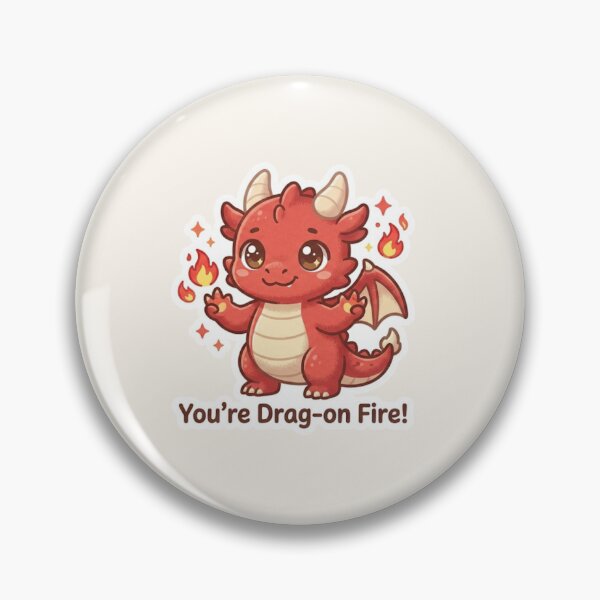 Item preview, Drag‑On Fire – Cute Kawaii Welsh Dragon designed and sold by Cerys-GS.