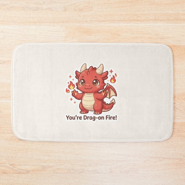 Item preview, Drag‑On Fire – Cute Kawaii Welsh Dragon designed and sold by Cerys-GS.