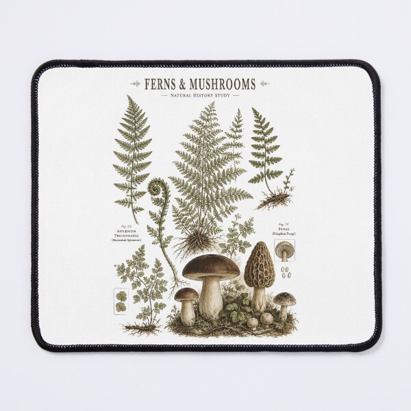 Item preview, Ferns And Mushrooms Vintage Botanical Chart designed and sold by Yellowriversss.