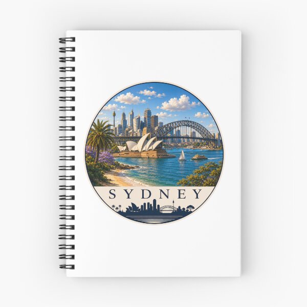 Item preview, Sydney Landmark Skyline Travel Sticker designed and sold by Beyond Destinations.