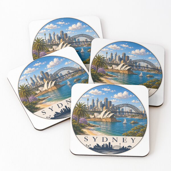Item preview, Sydney Landmark Skyline Travel Sticker designed and sold by Beyond Destinations.