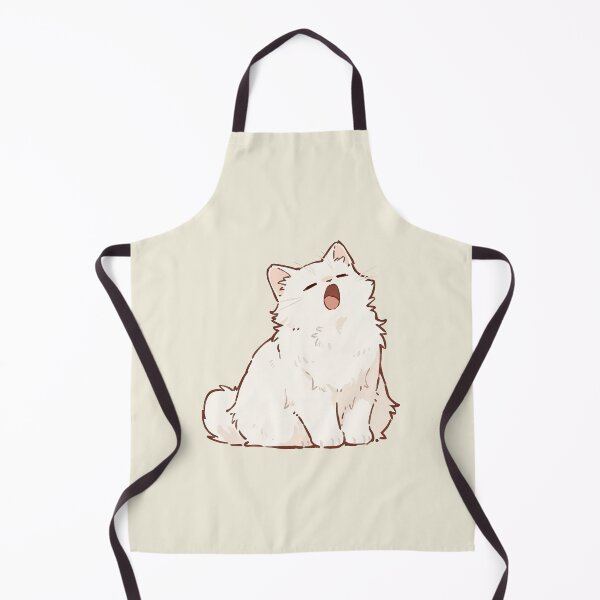Item preview, Cute Yawning Fluffy White Kitten designed and sold by jianina-alondra.