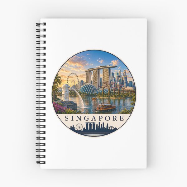 Item preview, Singapore Landmark Skyline Travel Sticker designed and sold by Beyond Destinations.