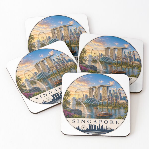 Item preview, Singapore Landmark Skyline Travel Sticker designed and sold by Beyond Destinations.