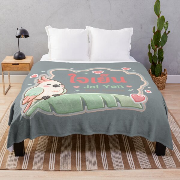 Item preview, Jai Yen | Stay Gentle – Cute Tropical Thai Bird Illustration Thai Design | Soft Thailand™ designed and sold by CosmicQuietStudio.
