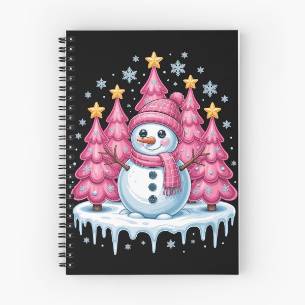 Item preview, Smiling Snowman with Pink Trees designed and sold by jkrphoto.