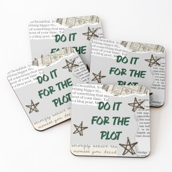 Item preview, Do It for the Plot | Motivational Quote Collage | Vintage Aesthetic Typography designed and sold by NOUURRRR.