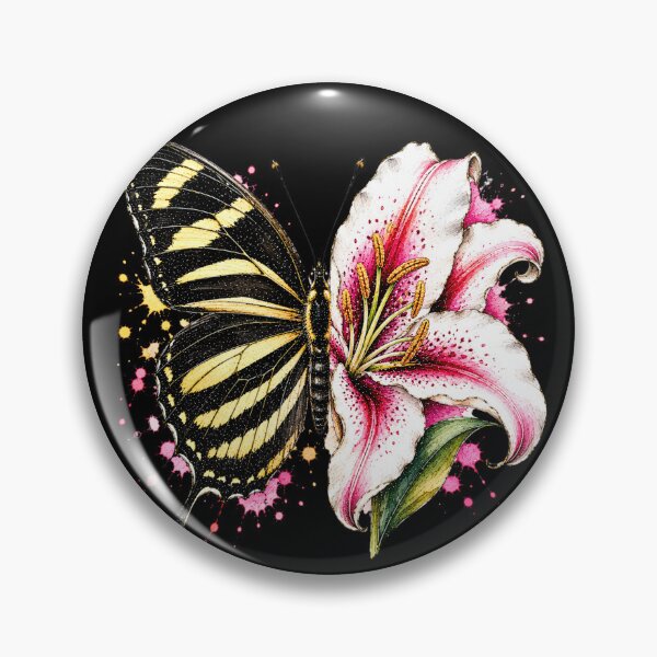 Item preview, Lily Butterfly Watercolor Illustration designed and sold by ColorSplash123.