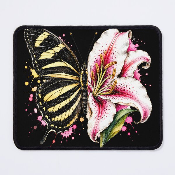 Item preview, Lily Butterfly Watercolor Illustration designed and sold by ColorSplash123.