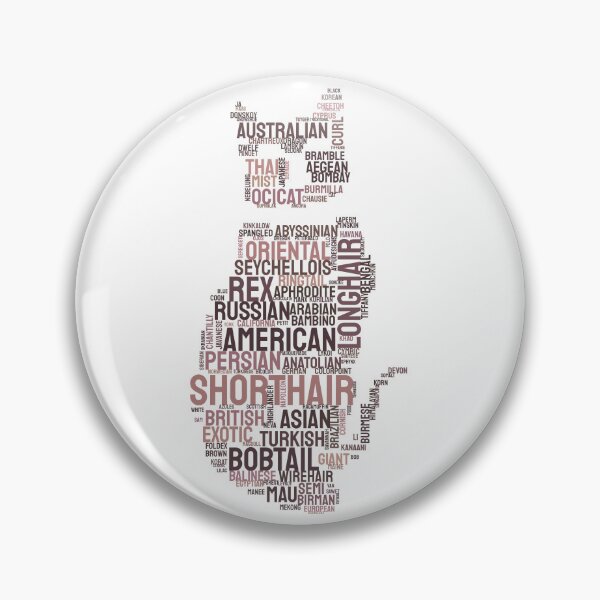Item preview, Magneto Cat Breeds Typography Silhouette Design designed and sold by AyfuDesigns.