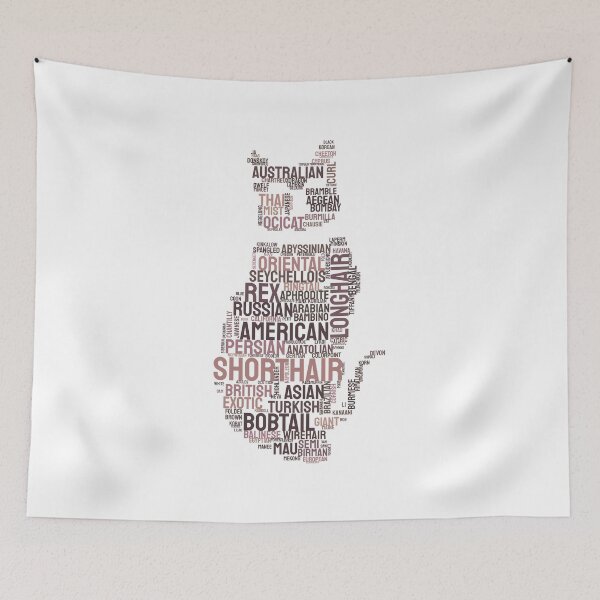 Item preview, Magneto Cat Breeds Typography Silhouette Design designed and sold by AyfuDesigns.