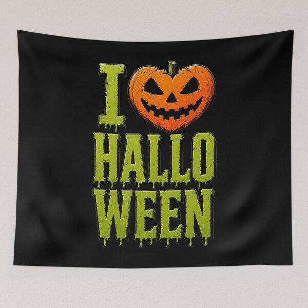 Item preview, I love Halloween pumpkin graphic design designed and sold by rafaeltto.