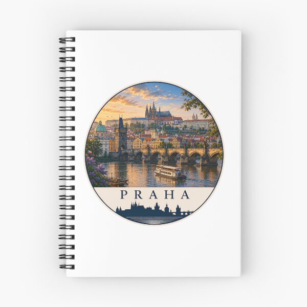 Item preview, Prague Landmark Skyline Travel Sticker designed and sold by Beyond Destinations.