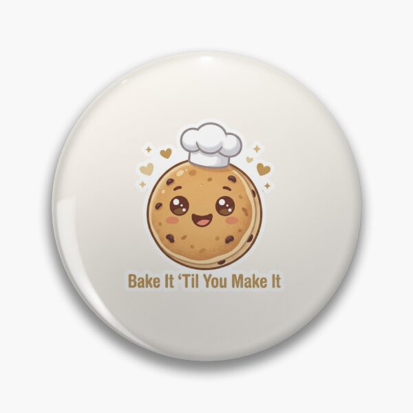 Item preview, Bake It Till You Make It – Welsh Cake Kawaii Pun designed and sold by Cerys-GS.