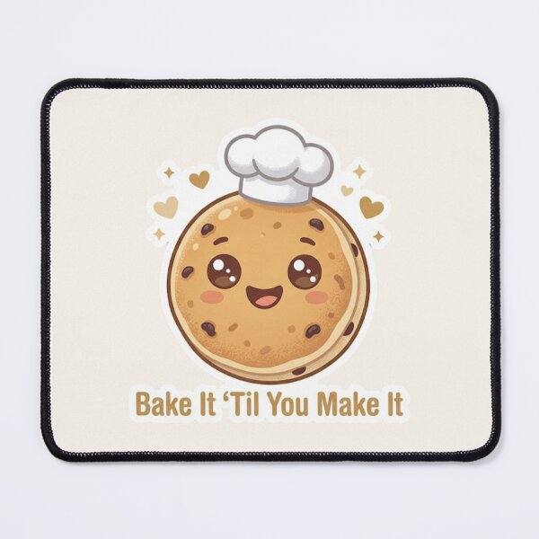 Item preview, Bake It Till You Make It – Welsh Cake Kawaii Pun designed and sold by Cerys-GS.
