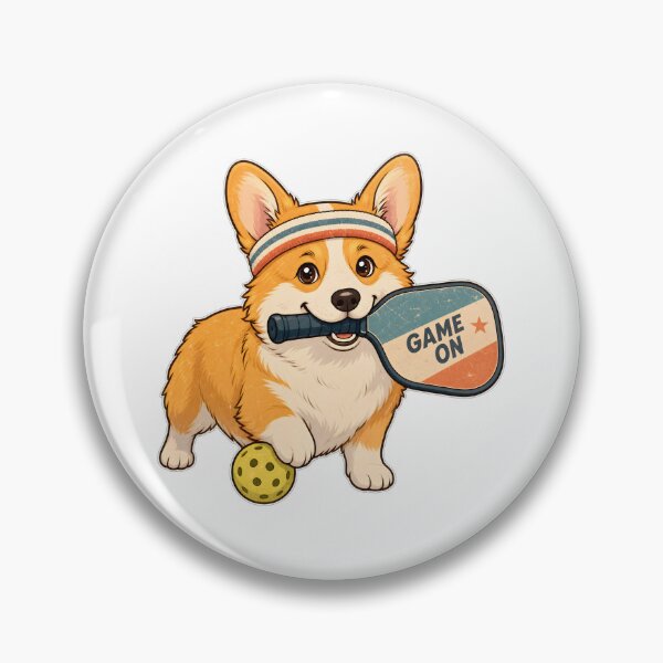 Item preview, Cute Corgi Playing Pickleball Sport Illustration designed and sold by Kaikab007.