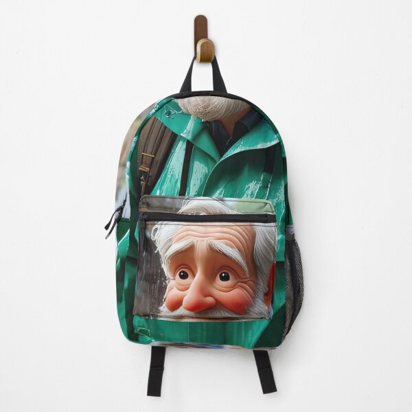 Item preview, Old Fart walking through the town wearing waterproofs in the rain designed and sold by Colin Bentham.