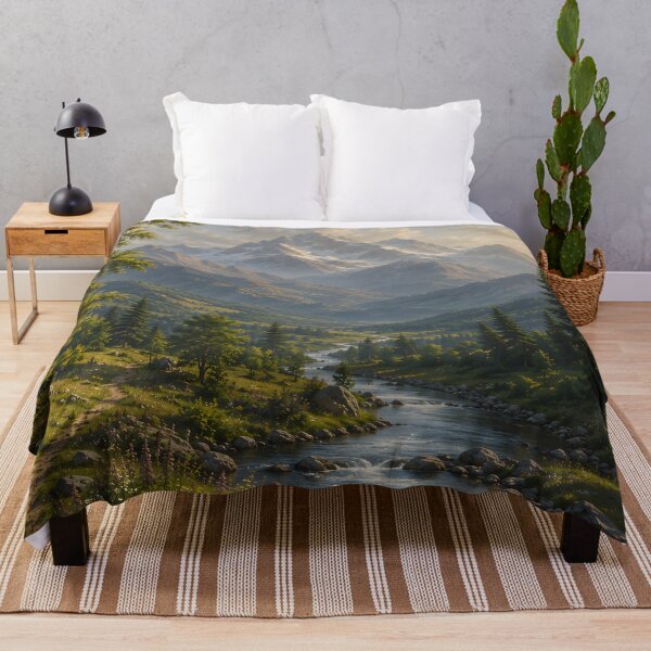 Item preview, Golden Valley River Landscape Art designed and sold by hutofdesigns.