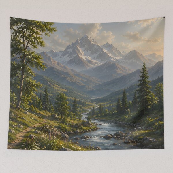 Item preview, Golden Valley River Landscape Art designed and sold by hutofdesigns.