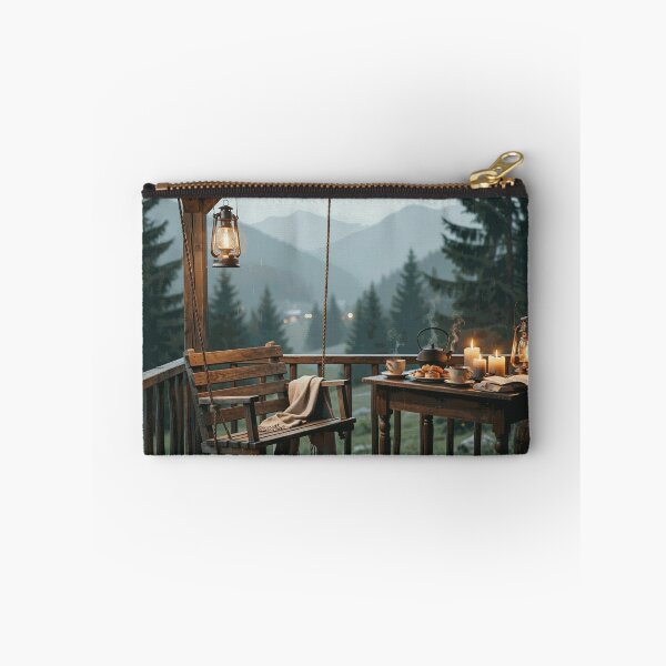 Item preview, Rainfall on the Mountain Porch – Quiet Cabin Retreat designed and sold by AmesTolland.