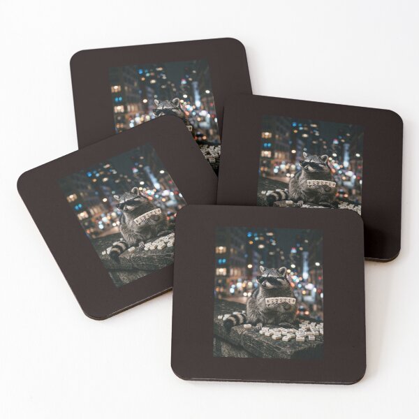 Item preview, Raccoon Playing Mahjong Funny Animal Meme Mahjong Lovers designed and sold by w66aboo.