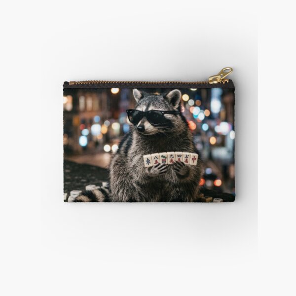 Item preview, Raccoon Playing Mahjong Funny Animal Meme Mahjong Lovers designed and sold by w66aboo.