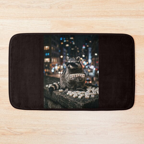 Item preview, Raccoon Playing Mahjong Funny Animal Meme Mahjong Lovers designed and sold by w66aboo.