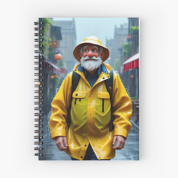 Item preview, Old Fart walking through the town wearing waterproofs in the rain designed and sold by Colin Bentham.