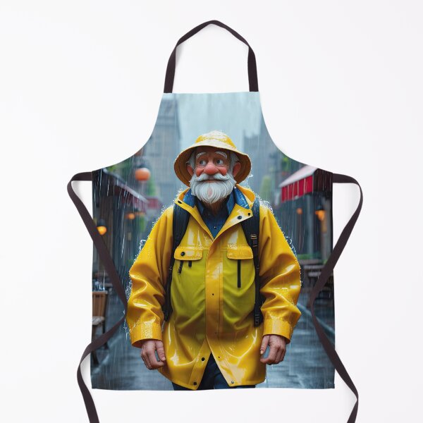 Item preview, Old Fart walking through the town wearing waterproofs in the rain designed and sold by Colin Bentham.