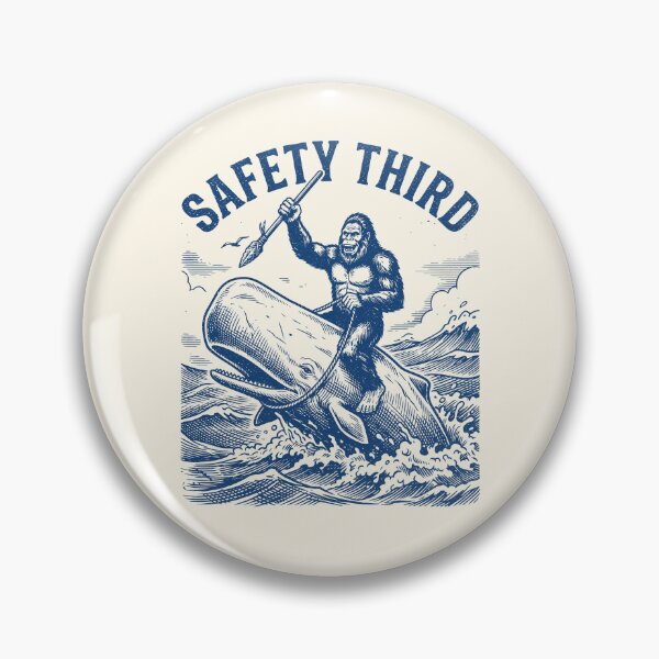 Item preview, Safety Third Bigfoot Whale Rider Retro Nautical   designed and sold by Y-Vibes.