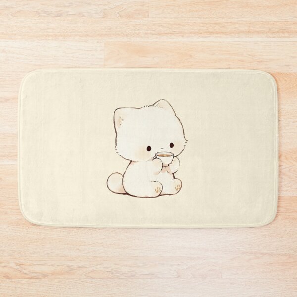 Item preview, Cute Kitten Drinking Coffee Kawaii designed and sold by jianina-alondra.