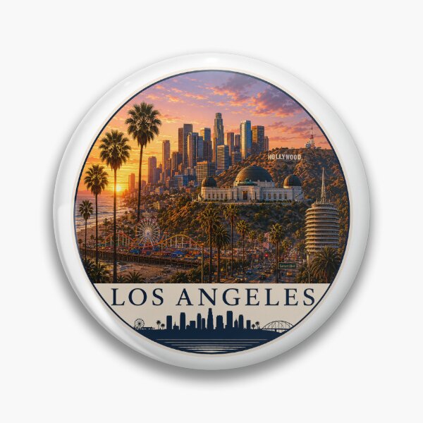 Item preview, Los Angeles Landmark Skyline Travel Sticker designed and sold by Beyond Destinations.