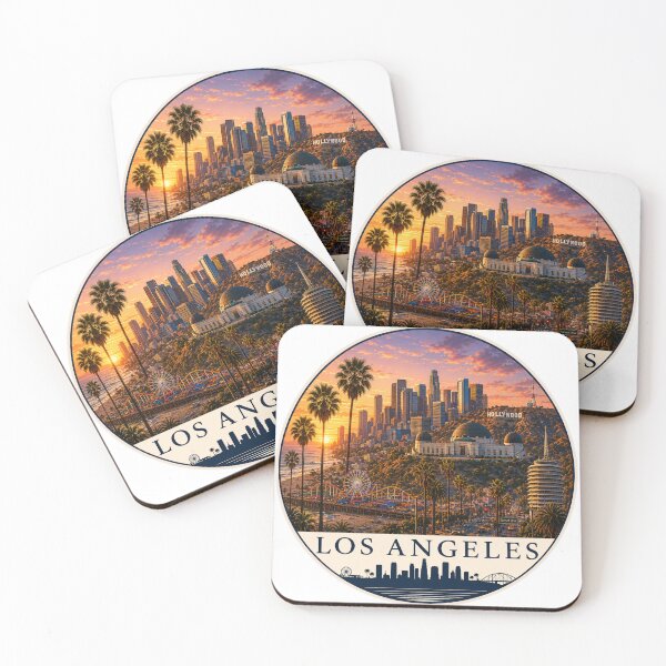 Item preview, Los Angeles Landmark Skyline Travel Sticker designed and sold by Beyond Destinations.