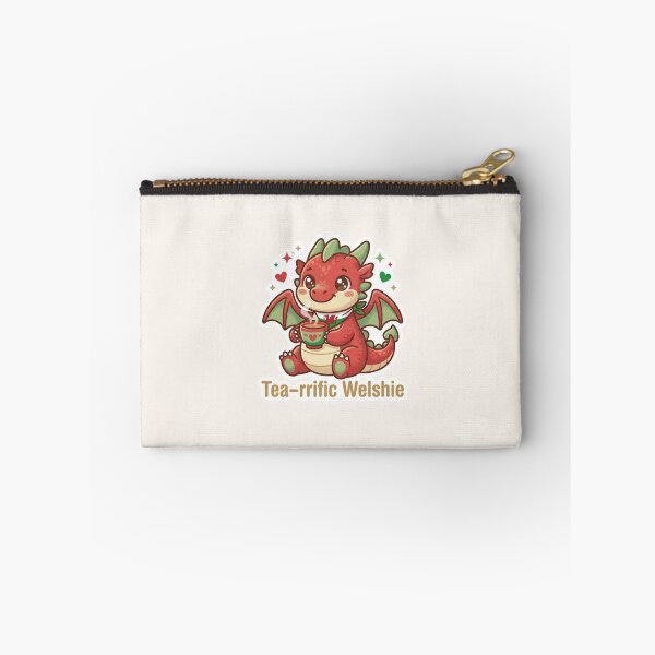Item preview, Tea‑Riffic Welshie – Cute Welsh Dragon Tea Pun designed and sold by Cerys-GS.