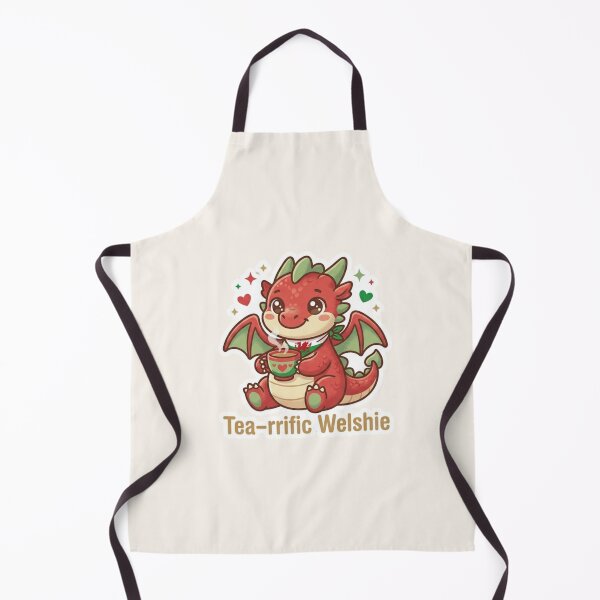 Item preview, Tea‑Riffic Welshie – Cute Welsh Dragon Tea Pun designed and sold by Cerys-GS.