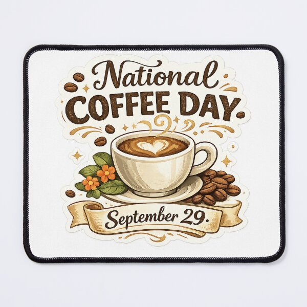 Item preview, National Coffee Day September 29 – Vintage Coffee Cup Art designed and sold by Doodle Souq.