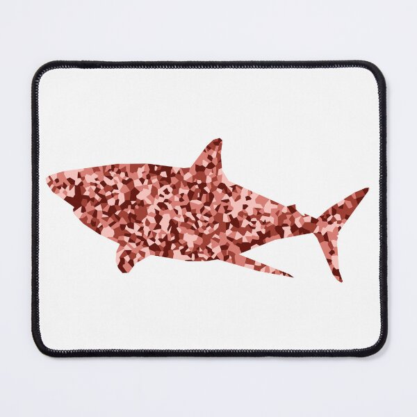 Item preview, Red Mosaic Shark Silhouette Art designed and sold by DymondDesigns.