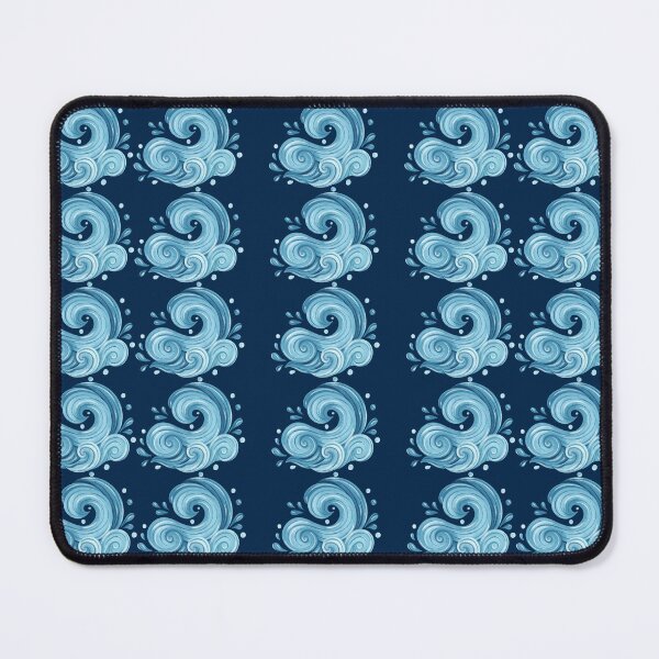 Item preview, Blue Ocean Waves Swirls Nautical Seamless Pattern designed and sold by Jyoti Digital Artist.